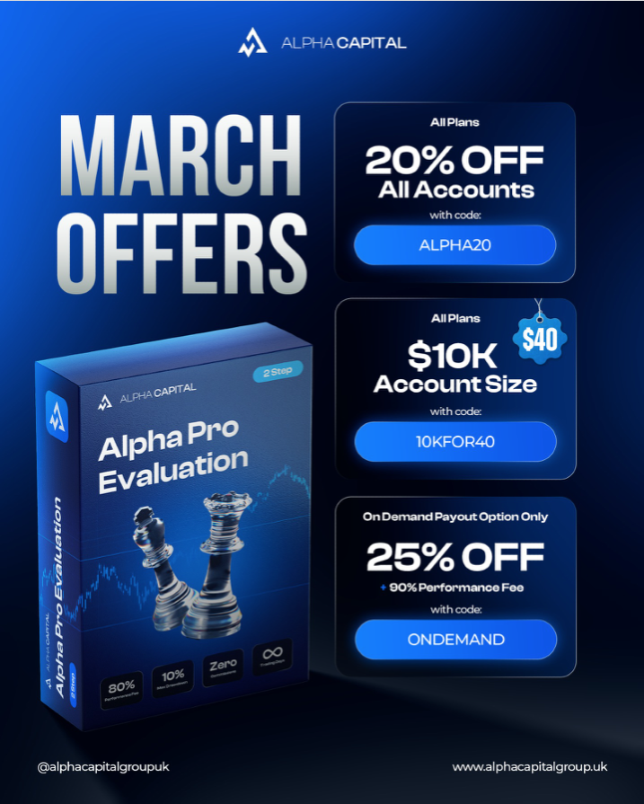 March is here, and Alpha Capital Group has rolled out an exciting range of offers for traders looking to take their trading to the next level.